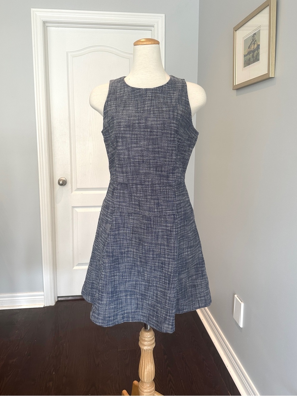 GAP Navy Textured Sleeveless A-Line Dress - Size 6